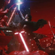 Blue and red lightsabers have become perfect holiday colors.